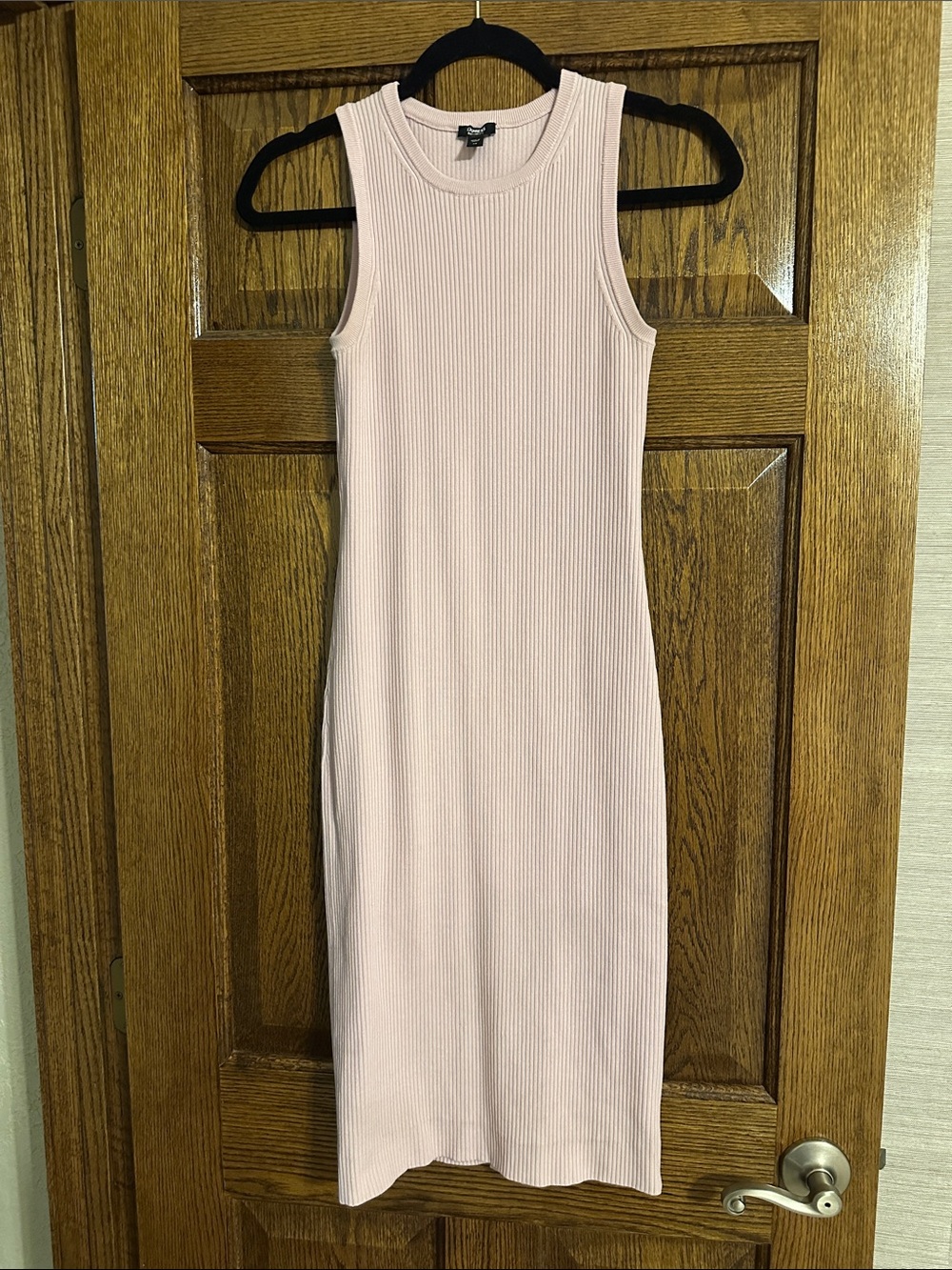 Express Ribbed Tank Midi Dress - Light Pink